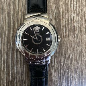 Men’s black Versace watch
